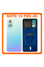 Γνήσια Original Xiaomi Redmi Note 12 Pro 4G (‎2209116AG, 2209116AG) Rear Back Battery Cover Πίσω Καπάκι Πλάτη Μπαταρίας + Camera Lens Τζαμάκι Κάμερας Star Blue Μπλε 5600050K6A00 (Service Pack By Xiaomi)