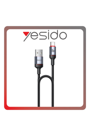 Yesido CA129C Braided 18W USB-A to Type-C 2Α Fast Charging Cable 1.2m Black