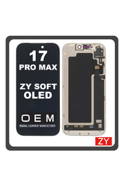 HQ OEM Συμβατό Με Apple iPhone 17 Pro Max, iPhone 17Pro Max (A3526, A3257) ZY SOFT OLED Display Screen Assembly Οθόνη + Touch Screen Digitizer Μηχανισμός Αφής Black Μαύρο (Premium A+)
