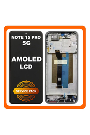 Γνήσια Original Xiaomi Redmi Note 15 Pro 5G (25060RABDG, 25080RABDG) AMOLED LCD Display Screen Assembly Οθόνη + Touch Screen Digitizer Μηχανισμός Αφής + Frame Bezel Πλαίσιο Σασί Titanium Γκρι 56002000P1600 (Service Pack By Xiaomi)