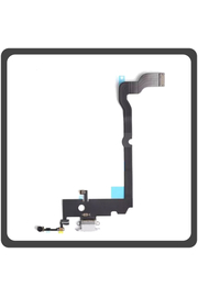 HQ OEM Apple iPhone XS (A2097, A1920, A2100) Charging Dock Connector Lightning Flex Καλωδιοταινία Κονέκτορας Φόρτισης + Microphone Μικρόφωνο Gray