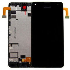 Γνήσια Original Microsoft Lumia 550 LCD Display Οθόνη + Touch Screen Μηχανισμός Αφής + Front Cover Black