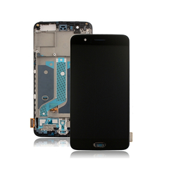 OEM HQ OnePlus 5 Amoled Lcd Screen Display Οθόνη + Touch Screen Digitizer Μηχανισμός Αφής Μαύρο + Πλαίσιο Frame Black (Grade AAA+++)
