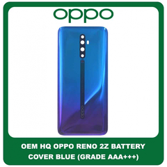 OEM HQ Oppo Reno 2Z , Reno2Z (PCKM70, PCKT00, PCKM00, CPH1945, CPH1951, PCKM80) Rear Back Battery Cover Πίσω Κάλυμμα Καπάκι Μπαταρίας Blue Μπλε (Grade AAA+++)