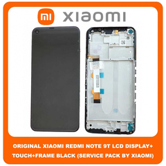 Original Γνήσιο Xiaomi Redmi Note 9T , Note9T (M2007J22G, J22) IPS LCD Display Assembly Screen Οθόνη + Touch Screen Digitizer Μηχανισμός Αφής + Frame Bezel Πλαίσιο Σασί Black Μαύρο 5600030J2200 (Service Pack By Xiaomi)
