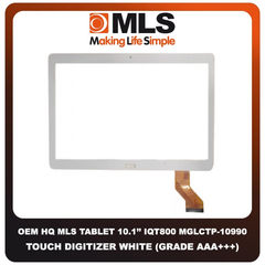 OEM HQ MLS Tablet 10.1'' IQT800 MGLCTP-10990 Touch Screen Digitizer Μηχανισμός Αφής Center Hole Camera Κέντρο Τρύπα για Κάμερα White Άσπρο (Grade AAA+++)