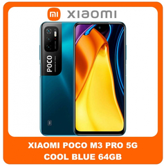 Xiaomi Poco M3 Pro 5G, PocoM3 Pro 5G (M2103K19PG, M2103K19PI) Brand New Smartphone Mobile Phone 64GB Κινητό Cool Blue Μπλε