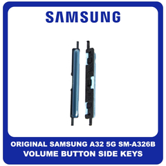 Γνήσια Original Samsung Galaxy A32 5G, A 32 5G (SM-A326B, SM-A326B/DS) Volume Button External Side Keys Πλαϊνό Πλήκτρο Κουμπί Ρύθμισης Έντασης Ήχου Awesome Blue Μπλε GH64-08403C (Service Pack By Samsung)