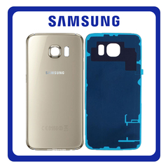 HQ OEM Συμβατό Για Samsung Galaxy S6 (SM-G9200, SM-G9208) Rear Back Battery Cover Πίσω Κάλυμμα Καπάκι Πλάτη Μπαταρίας + Camera Lens Τζαμάκι Κάμερας Gold Χρυσό (Grade AAA+++)
