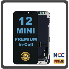HQ OEM Συμβατό Για Apple iPhone 12 Mini, iPhone12 Mini (A2399, A2176, A2398, A2400, A2399, iPhone13,1) NCC Premium Version In-Cell LCD Display Screen Assembly Οθόνη + Touch Screen Digitizer Μηχανισμός Αφής Black Μαύρο (Premium A+)