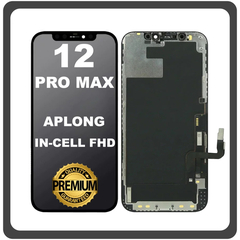 HQ OEM Συμβατό Με Apple iPhone 12 Pro Max, iPhone 12 ProMax (A2411, A2342) APLONG InCell FHD LCD Display Screen Assembly Οθόνη + Touch Screen Digitizer Μηχανισμός Αφής Black Μαύρο (0% Defective Returns)