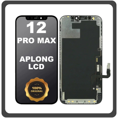 Original For Apple iPhone 12 Pro Max, iPhone 12 ProMax (A2411, A2342) APLONG LCD Display Screen Assembly Οθόνη + Touch Screen Digitizer Μηχανισμός Αφής Black Μαύρο (0% Defective Returns)