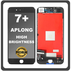 HQ OEM Συμβατό Με Apple iPhone 7+, iPhone7 Plus (A1661, A1784) APLONG High Brightness LCD Display Screen Assembly Οθόνη + Touch Screen Digitizer Μηχανισμός Αφής Black Μαύρο (Premium A+)​ (0% Defective Returns)