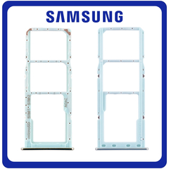 Γνήσια Original Samsung Galaxy A71, GalaxyA71 (SM-A715F, SM-A715F/DS) SIM Card Tray + Micro SD Tray Slot Υποδοχέας Βάση Θήκη Κάρτας SIM Prism Crush Blue Μπλε GH98-44757C​ (Service Pack By Samsung)