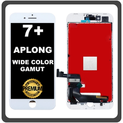 HQ OEM Συμβατό Με Apple iPhone 7+, iPhone7 Plus (A1661, A1784) APLONG Wide Color Gamut LCD Display Screen Assembly Οθόνη + Touch Screen Digitizer Μηχανισμός Αφής White Άσπρο (Grade AAA)