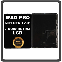 Γνήσια Original For Apple iPad Pro 2022 12.9" (A2764, A2437) Liquid Retina XDR mini-LED LCD Display Aseembly Screen Οθόνη + Touch Digitizer Unit Μηχανισμός Aφής Space Gray Μαύρο