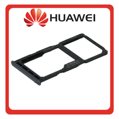 Γνήσια Original Huawei P30 lite (MAR-LX1M, MAR-AL00) SIM Card Tray + Micro SD Tray Midnight Black Μαύρο 51661LWL (Service Pack By Huawei)