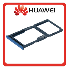 Γνήσια Original Huawei P30 lite (MAR-LX1M, MAR-AL00) SIM Card Tray + Micro SD Tray Blue Μπλε 51661LWN 51661NAN (Service Pack By Huawei)