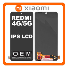 HQ OEM Συμβατό Με Xiaomi Redmi 12 4G (23053RN02A, 23053RN02Y) / Redmi 12 5G (23076RN4BI) IPS LCD Display Screen Assembly Οθόνη + Touch Screen Digitizer Μηχανισμός Αφής Black Μαύρο (Premium A+)