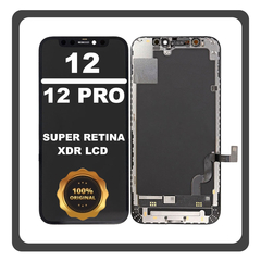Γνήσια Original FOG Apple iPhone 12, iPhone12 (A2403, A2172), iPhone 12 Pro (A2407, A2341) Super Retina XDR OLED ​LCD Display Screen Assembly Οθόνη + Touch Screen Digitizer Μηχανισμός Αφής Black Μαύρο (0% Defective Returns)