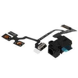 &Gamma;&nu;ή&sigma;&iota;&omicron; Original iPhone 4 &Kappa;&alpha;&lambda;&omega;&delta;&iota;&omicron;&tau;&alpha;&iota;&nu;ί&alpha; Flex Headphone Audio Jack + Volume side Buttons + vibrator Black