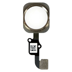 HQ OEM iPhone 6 & 6 Plus &Kappa;&epsilon;&nu;&rho;&iota;&kappa;ό &Kappa;&omicron;&upsilon;&mu;&pi;ί Home Button + Flex Cable White Silver (Grade AAA+++)