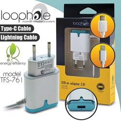 Loophole ac Adapter Type-c & Lightning Blue