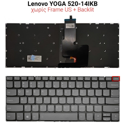 &Pi;&lambda;&eta;&kappa;&tau;&rho;&omicron;&lambda;ό&gamma;&iota;&omicron; Lenovo Yoga 520-14 520-14ikb us + Backlit