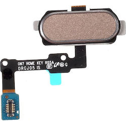 Γνήσιο Original Samsung SM-J710FN Galaxy J7 (2016), SM-J510FN Galaxy J5 (2016) - Home Button Κεντρικό Πλήκτρο Κουμπί + Flex Gold