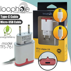 Loophole ac Adapter Type-c & Micro-b red