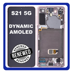 &Gamma;&nu;ή&sigma;&iota;&omicron; Original Samsung Galaxy S21 5G 2021 (SM-G991B, SM-G991B/DS) Dynamic AMOLED LCD Display Screen Assembly &Omicron;&theta;ό&nu;&eta; + Touch Screen Digitizer &Mu;&eta;&chi;&alpha;&nu;&iota;&sigma;&mu;ό&sigmaf; &Alpha;&phi;ή&sigmaf; + Frame Bezel &Pi;&lambda;&alpha;ί&sigma;&iota;&omicron; &Sigma;&alpha;&sigma;ί No Camera Phantom Violet &Beta;&iota;&omicron;&lambda;&epsilon;&tau;ί GH82-27255B (Renewed)