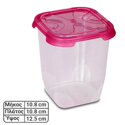 Δοχείο Τετράγωνο ροζ 0.8l