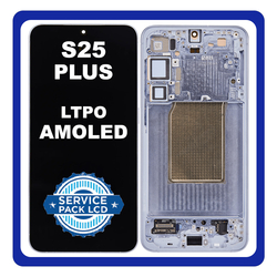 &Gamma;&nu;ή&sigma;&iota;&alpha; Original Samsung Galaxy S25 Plus S25+ (SM-S936B, SM-S936B/DS) Dynamic LTPO AMOLED 2X LCD Display Screen Assembly &Omicron;&theta;ό&nu;&eta; + Touch Screen Digitizer &Mu;&eta;&chi;&alpha;&nu;&iota;&sigma;&mu;ό&sigmaf; &Alpha;&phi;ή&sigmaf; + Frame &Pi;&lambda;&alpha;ί&sigma;&iota;&omicron; Icy Blue &Mu;&pi;&lambda;&epsilon; GH82-36368C (Service Pack) (Asmbld)