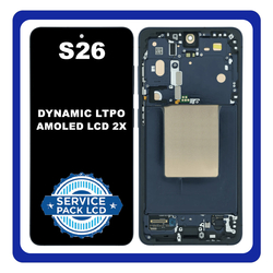 &Gamma;&nu;ή&sigma;&iota;&alpha; Original Samsung Galaxy S26 (SM-S942B, SM-S942B/DS) Dynamic LTPO AMOLED 2X LCD Display Screen Assembly &Omicron;&theta;ό&nu;&eta; + Touch Screen Digitizer &Mu;&eta;&chi;&alpha;&nu;&iota;&sigma;&mu;ό&sigmaf; &Alpha;&phi;ή&sigmaf; + Frame &Mu;&epsilon;&sigma;&alpha;ί&omicron; &Pi;&lambda;&alpha;ί&sigma;&iota;&omicron; Black &Mu;&alpha;ύ&rho;&omicron; GH82-39192A (Service Pack) (Asmbld)