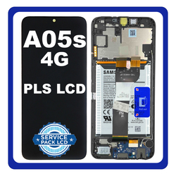 &Gamma;&nu;ή&sigma;&iota;&alpha; Original Samsung Galaxy A05s 4G (SM-A057F, SM-A057F/DS) PLS LCD Display Screen Assembly &Omicron;&theta;ό&nu;&eta; + Touch Screen Digitizer &Mu;&eta;&chi;&alpha;&nu;&iota;&sigma;&mu;ό&sigmaf; &Alpha;&phi;ή&sigmaf; + Frame Bezel + Sup Board ​+ Battery &Mu;&pi;&alpha;&tau;&alpha;&rho;ί&alpha; Black &Mu;&alpha;ύ&rho;&omicron; GH83-10287A (Service Pack By Samsung)