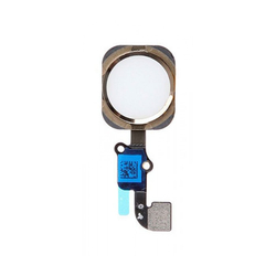 HQ OEM iPhone 6 & 6 Plus &Kappa;&epsilon;&nu;&tau;&rho;&iota;&kappa;ό &Kappa;&omicron;&upsilon;&mu;&pi;ί Home Button + Flex Cable White Silver