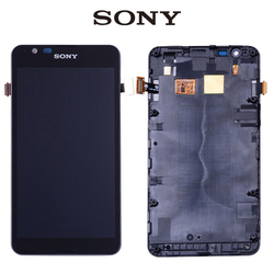 Original Sony Xperia E4G E2003 LCD Display &Omicron;&theta;ό&nu;&eta; + Touch Screen &Mu;&eta;&chi;&alpha;&nu;&iota;&sigma;&mu;ό&sigmaf; &Alpha;&phi;ή&sigmaf; + Front Cover (Service Pack)