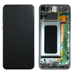&Gamma;&nu;ή&sigma;&iota;&alpha; Original Samsung Galaxy S10e , SM-G970F G970 &Omicron;&theta;ό&nu;&eta; LCD Display Screen + Touch Screen DIgitizer &Mu;&eta;&chi;&alpha;&nu;&iota;&sigma;&mu;ό&sigmaf; &Alpha;&phi;ή&sigmaf; + Frame &Pi;&lambda;&alpha;ί&sigma;&iota;&omicron; White GH82-18852B GH82-18836B