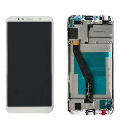 OEM HQ Huawei Y6 2018, ATU-L11 / ATU-L21 / ATU-L22 / ATU-LX3 LCD Display Screen &Omicron;&theta;ό&nu;&eta; + Touch Screen Digitizer &Mu;&eta;&chi;&alpha;&nu;&iota;&sigma;&mu;ό&sigmaf; &Alpha;&phi;ή&sigmaf; Touch Screen Digitizer+ Frame &Pi;&lambda;&alpha;&iota;&sigma;&iota;&omicron; WHITE
