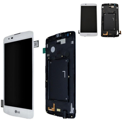 OEM HQ LG K8 K350 &Omicron;&theta;ό&nu;&eta; LCD Display Screen + Touch Screen Digitizer &Mu;&eta;&chi;&alpha;&nu;&iota;&sigma;&mu;ό&sigmaf; &Omicron;&theta;ό&nu;&eta;&sigmaf; &Alpha;&phi;ή&sigmaf; + Frame Bezel &Pi;&lambda;&alpha;ί&sigma;&iota;&omicron; &Pi;&rho;ό&sigma;&omicron;&psi;&eta; Black