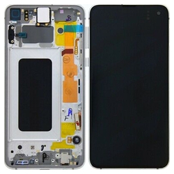 &Gamma;&nu;ή&sigma;&iota;&alpha; Original Samsung Galaxy S10+ , S10 Plus SM-G975F G975 &Omicron;&theta;ό&nu;&eta; LCD Display Screen + Touch Screen DIgitizer &Mu;&eta;&chi;&alpha;&nu;&iota;&sigma;&mu;ό&sigmaf; &Alpha;&phi;ή&sigmaf; + Frame &Pi;&lambda;&alpha;ί&sigma;&iota;&omicron; Prism White GH82-18849B GH82-18834B