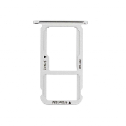 Original &Gamma;&nu;ή&sigma;&iota;&omicron; Huawei Honor 6X (BLN-L21) &Theta;ή&kappa;&eta; &Kappa;ά&rho;&tau;&alpha;&sigmaf; Simtray Sim Tray Holder &Alpha;&sigma;&eta;&mu;ί Silver 51661CBR