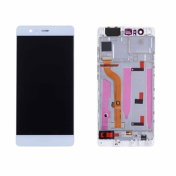 OEM HQ Huawei P9 EVA-L09 EVA-L19 &Omicron;&theta;ό&nu;&eta; LCD Display + Touch Screen Digitizer Assembly &Mu;&eta;&chi;&alpha;&nu;&iota;&sigma;&mu;ό&sigmaf; &Alpha;&phi;ή&sigmaf; + &Pi;&lambda;&alpha;ί&sigma;&iota;&omicron; Frame White