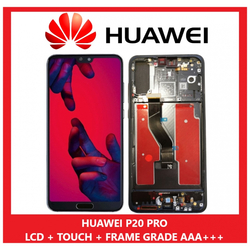 HQ OEM Huawei P20 Pro (CLT-L09, CLT-L29) Lcd Screen Display &Omicron;&theta;ό&nu;&eta; + Touch Screen Digitizer &Mu;&eta;&chi;&alpha;&nu;&iota;&sigma;&mu;ό&sigmaf; &Alpha;&phi;ή&sigmaf; + &Pi;&lambda;&alpha;ί&sigma;&iota;&omicron; Frame Bezel Black (Grade AAA+++)