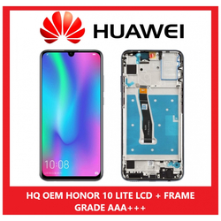 HQ OEM Huawei Honor 20 Lite (HRY-LX1T), Honor 10 Lite (HRY-LX1, HRY-LX1MEB)​ Lcd Screen Display &Omicron;&theta;ό&nu;&eta; + Touch Screen Digitizer &Mu;&eta;&chi;&alpha;&nu;&iota;&sigma;&mu;ό&sigmaf; &Alpha;&phi;ή&sigmaf; + &Pi;&lambda;&alpha;ί&sigma;&iota;&omicron; Frame Bezel Black (Premium A+)