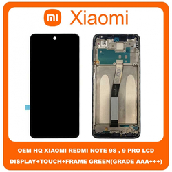 HQ OEM Xiaomi Redmi Note 9S M2003J6A1G Redmi Note 9 Pro M2003J6B2G LCD Display Screen &Omicron;&theta;ό&nu;&eta; + Touch Screen Digitizer &Mu;&eta;&chi;&alpha;&nu;&iota;&sigma;&mu;ό&sigmaf; &Alpha;&phi;ή&sigmaf; + Frame &Pi;&lambda;&alpha;ί&sigma;&iota;&omicron; Green &Pi;&rho;ά&sigma;&iota;&nu;&omicron; (Grade AAA+++)