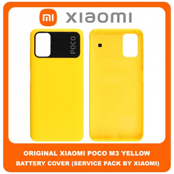 Original &Gamma;&nu;ή&sigma;&iota;&omicron; Xiaomi Poco M3 , PocoM3 (M2010J19CG, M2010J19CIY) Rear Back Battery Cover &Pi;ί&sigma;&omega; &Kappa;ά&lambda;&upsilon;&mu;&mu;&alpha; &Kappa;&alpha;&pi;ά&kappa;&iota; &Mu;&pi;&alpha;&tau;&alpha;&rho;ί&alpha;&sigmaf; Yellow &Kappa;ί&tau;&rho;&iota;&nu;&omicron; (Service Pack By Xiaomi)