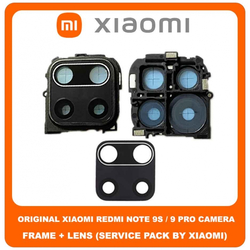 Original &Gamma;&nu;ή&sigma;&iota;&omicron; Xiaomi Redmi Note 9S (M2003J6A1G) , Rear Back Camera Frame &Pi;ί&sigma;&omega; &Pi;&lambda;&alpha;ί&sigma;&iota;&omicron; &Kappa;ά&mu;&epsilon;&rho;&alpha;&sigmaf; + Lens &Tau;&zeta;&alpha;&mu;ά&kappa;&iota; &Kappa;ά&mu;&epsilon;&rho;&alpha;&sigmaf; (Service Pack By Xiaomi)