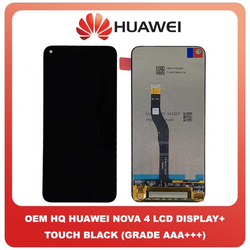 OEM HQ Huawei Nova 4 Nova4 (VCE-AL00, VCE-TL00, VCE-L22) AMOLED LCD Display Screen Assembly &Omicron;&theta;ό&nu;&eta; + Touch Screen Digitizer &Mu;&eta;&chi;&alpha;&nu;&iota;&sigma;&mu;ό&sigmaf; &Alpha;&phi;ή&sigmaf; Black &Mu;&alpha;ύ&rho;&omicron; (Premium A+)
