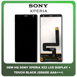 OEM HQ Sony Xperia XZ2 , XZ 2 (H8266, H8216, H8296, H8276, 702SO, SOV37) IPS LCD Display Screen Assembly &Omicron;&theta;ό&nu;&eta; + Touch Screen Digitizer &Mu;&eta;&chi;&alpha;&nu;&iota;&sigma;&mu;ό&sigmaf; &Alpha;&phi;ή&sigmaf; Black &Mu;&alpha;ύ&rho;&omicron; (Grade AAA+++)